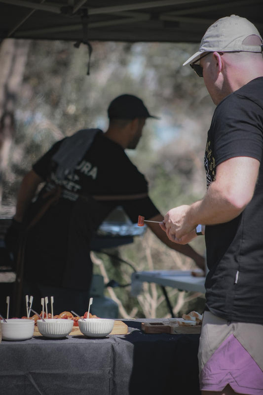 Achura Meat Market asado catering for large events — feeding 50+ guests across Sydney's Northern Beaches